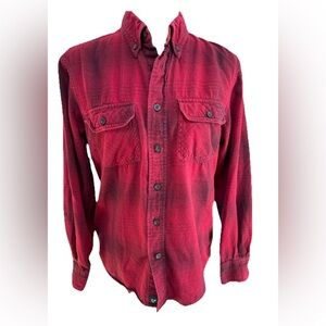 Womens Outdoor Life Red Plaid Flannel Size Small